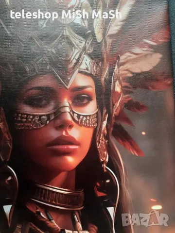 Нова картина платно на дървена рамка с Индианско момиче, снимка 4 - Картини - 48463813