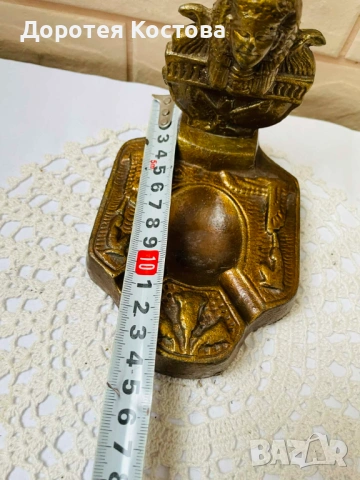 Красив месингов пепелник Египет, закупен от Англия, снимка 8 - Антикварни и старинни предмети - 53587912