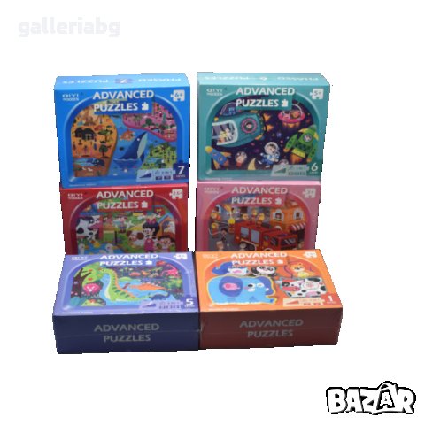 Дървена игра пъзел 7 модела 4 в 1 