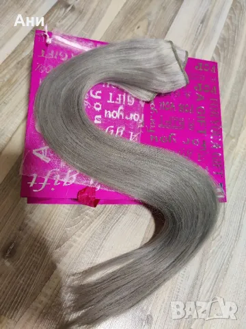 Естествена сивкаво руса коса, супер двойна плътност , снимка 9 - Аксесоари за коса - 49819330