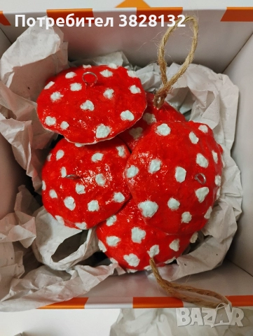 играчки за елха ръчна изработка - гъбки, снимка 5 - Кукли - 51924229