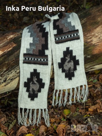  Перуански ръчно плетен шал модел Пуно от вълна на алпака различни цветове , снимка 5 - Шалове - 43029438