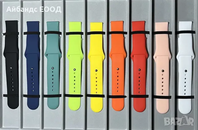 Силиконова каишка за Samsung Huawei Amazfit Garmin Ticwatch Xiaomi, снимка 4 - Каишки за часовници - 49415561