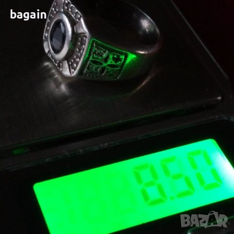 Голям сапфир. Сребърен пръстен., снимка 4 - Пръстени - 52970075