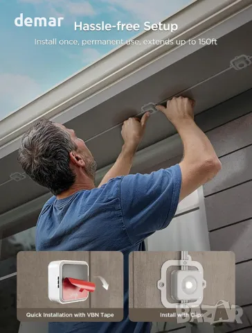 Перманентни външни осветителни тела Govee 2, 30 м RGBIC, 72 LED, IP67, снимка 6 - Лед осветление - 47410633