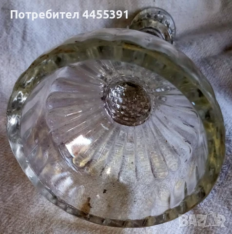 Стари свещник стъкло, снимка 4 - Други - 51385342