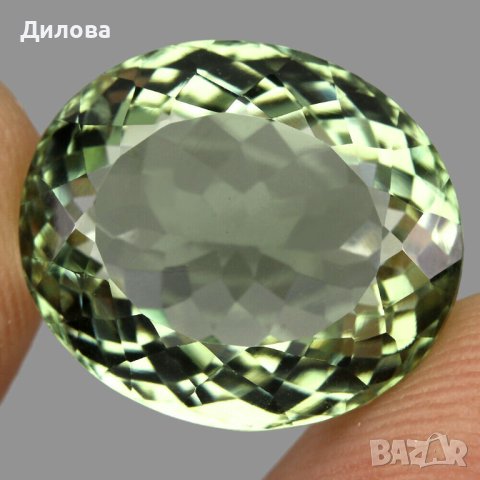 VVS 18.48ct 18x16mm Овално шлифован зелен аметист, снимка 3 - Други - 43798868