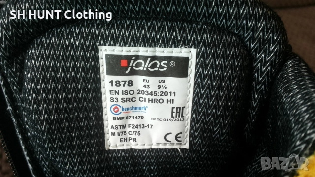 JALAS 1878 S3 Leather Work Safetu Shoes размер EUR 43 работни обувки с бомбе естествена кожа WS1-26, снимка 18 - Мъжки боти - 52067790
