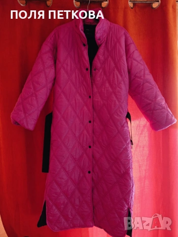 Цикламено дълго яке, снимка 7 - Якета - 53530304