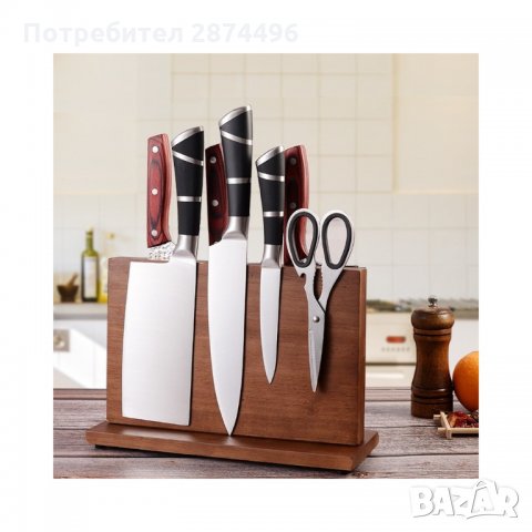 2912 Магнитна дървена стойка за ножове , снимка 9 - Други - 35355269