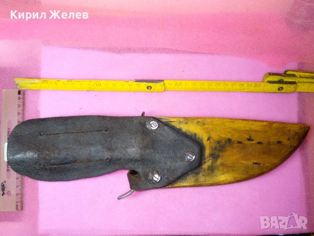 ГОЛЯМ АВТОРСКИ ЛОВЕН НОЖ - САТЪР Майсторски УНИКАТ ДРЪЖКА ЕЛЕНОВ РОГ със СРЕБЪРНА МОНЕТА 1803г 43154, снимка 12 - Ножове - 44115656