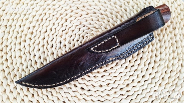 Ръчно изработен нож за лов риболов туризъм стомана RWl34 , снимка 6 - Ножове - 52105610