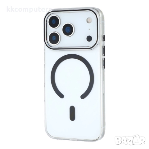 Силиконов кейс bSmart Clear Thin Magsafe и Протектор За iPhone 17 Pro Max (6.9), Черен, снимка 2 - Калъфи, кейсове - 52006486