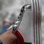 Спортни обувки на висока подметка с камъчета в бяло, снимка 2