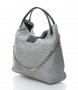 JUST CAVALLI 🍊 CAVALLI CLASS 🍊 Кожена капитонирана чанта в сиво и черно 36x38x15 см нова с етикети, снимка 8