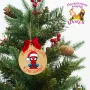 Дървена персонализирана висулка за елха Коледа, снимка 3