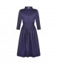 Тъмносиня памучна рокля марка Fever Heritage - M, снимка 1 - Рокли - 38384485