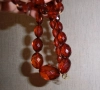 Старинна кехлибарена огърлица от фасетирани бакелитени мъниста черешов кехлибар, снимка 6