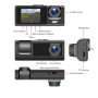 Видеорегистратор Automat, 2 камери, 12V-24V, HD, 32GB, Черен, снимка 5
