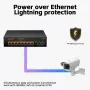 keepLiNK 10-портов гигабитов PoE Switch превключвател 8 порта Gigabit PoE+ и 2 гигабитови порта , снимка 4