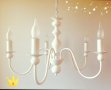 Винтидж класика-бял полилей за хол,всекидневна ,шаби шик лампа,модерно осветление, снимка 3