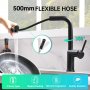 Кухненски смесител APPASO с душ, издърпващ се кухненски смесител, въртящ се на 360° смесител с 2 вид, снимка 1 - Кухни - 40130548