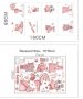 6 различни Розови мечета Теди бебешки детски самозалепващ стикер лепенка за стена мебел детска стая, снимка 2