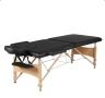 трисекторна козметична масажна кушетка дървена черна масажно легло, снимка 6
