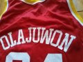 Hakeem Olajuwon Houston Rockets баскетболна тениска Шампион винтидж №34 размерХХЛ, снимка 8