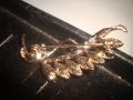 КРИСТАЛНА СКЪПОЦЕННА РИТРО АРТ ЕМАЙЛИРАНА ЗЛАТИСТА ВИНТИДЖ БРОШКА 20795, снимка 4