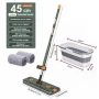 Комплект моп с 360° въртене и сгъваема кофа – Професионално и безконтактно почистване у дома, снимка 1