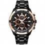 Мъжки часовник 001, черен със златисто, метален, снимка 1