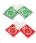 50 Коледен венец червен зелен бял новогодишни опаковъчни пликчета торбички за дребни сладки подаръци, снимка 1 - Други - 20618944