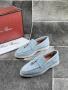 Loro Piana Дамски Светло Сини Ежедневни Обувки Естествена Кожа🥿Дамски Мокасини Лоро Пиана Код E552, снимка 1