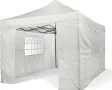 Бяла Сгъваема Градинска Шатра 3×3м тип Хармоника– стабилна, водоустойчива и лесна за разпъване, снимка 6