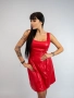 Кожена рокля-gina-червено, снимка 2