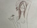 Стара картина - Еротика, изкушение и съблазън  в една картина от професионалист - 18 +, снимка 3