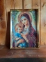 Диамантен гоблен Богородица-готов и рамкиран., снимка 1