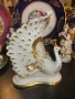 Capodimonte Italy Circa 1980 Porcelain Peacock Figurine W/ Colorful Crystal Accents Паунът Код P1848, снимка 9