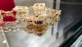 Van Cleef & Arpels VCA Rose Gold Clear 5 Motifs Vintage Alhambra Дамска Гривна, снимка 8