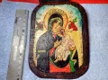 ПРЕСВЕТА БОГОРОДИЦА с МЛАДЕНЕЦА ИЗТОЧНОПРАВСЛАВНА ИКОНА на ДЪРВО ХУДОЖЕСТВЕНА РЪЧНА РАБОТА 47640, снимка 1