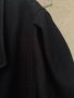 Черно дълго вълнено палто модерна кройка, снимка 6