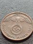 Две монети 1 райхспфенинг 1938г. / 1 райхспфенинг 1937г. Трети райх с СХВАСТИКА редки 37760, снимка 11