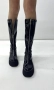 Ботуши на платформа - черен лак - BG10 , снимка 1