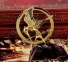 Брошка от Игрите на глада 1 Сойка присмехулка Hunger Games Mockingjay, цвят бронз, сребро или злато, снимка 2