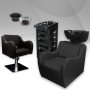 Фризьорски пакет Leather - измивна колона, фризьорски стол и количка, снимка 1 - Друго оборудване - 33184404