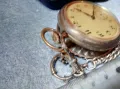 Стар СРЕБЪРЕН ДЖОБЕН ЧАСОВНИК СРЕБРО 800 с РЕТРО КЮСТЕК 48226, снимка 9
