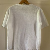 ✅плетена бяла риза туника, ръчно плетена, снимка 2 - Ризи - 33174301