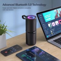 преносим Bluetooth високоговорител, безжичен Bluetooth 5.0 високоговорител, снимка 5 - Bluetooth тонколони - 44116192