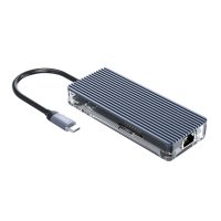 ORICO Type-C докинг 8 в 1 USB3.0x3, HDMI, Gigabit ... WB-8P-GY-BP, снимка 3 - Други - 43203711